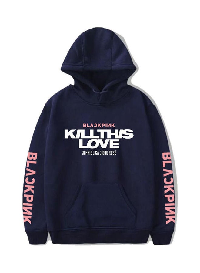 Printed Sweatshirt Navy - Image 1