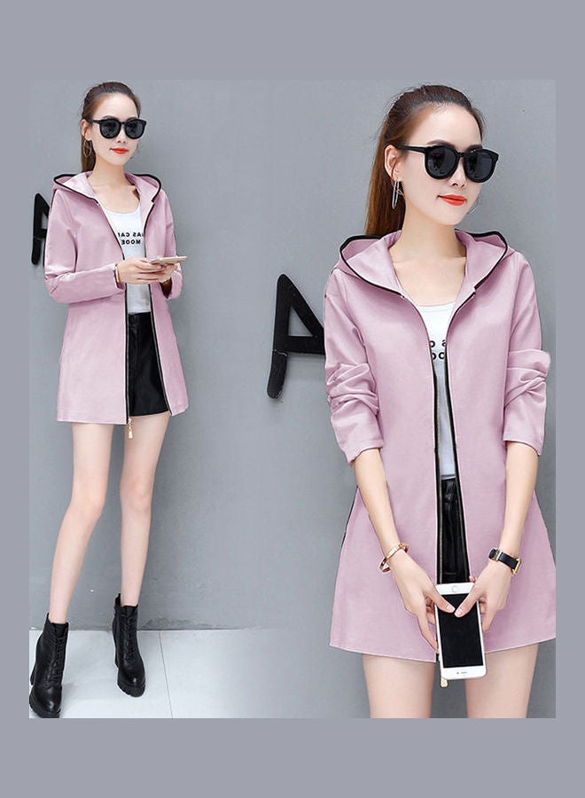 Korean Version Jacket Solid Color Pink - Image 1