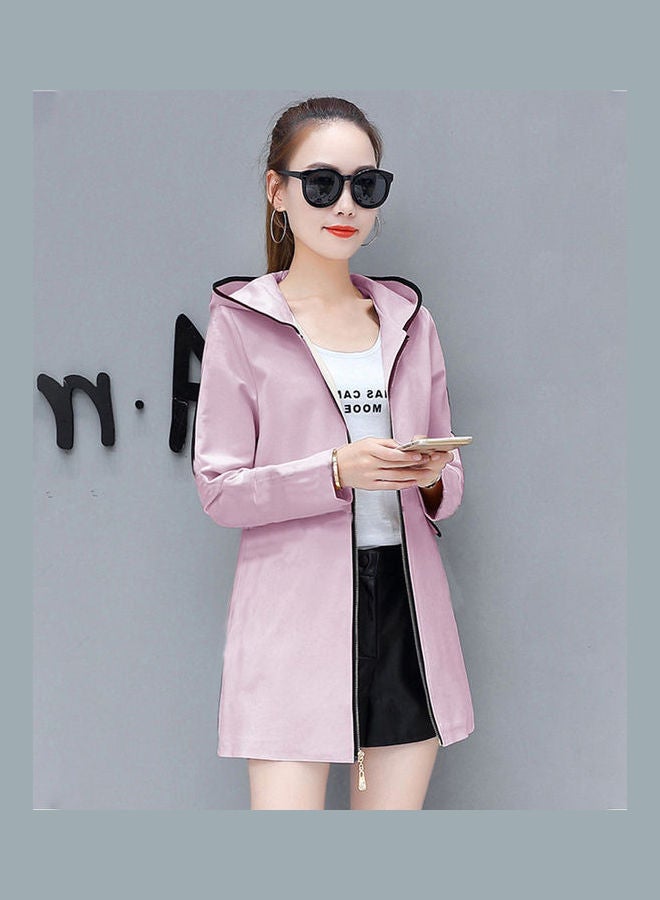 Korean Version Jacket Solid Color Pink - Image 4