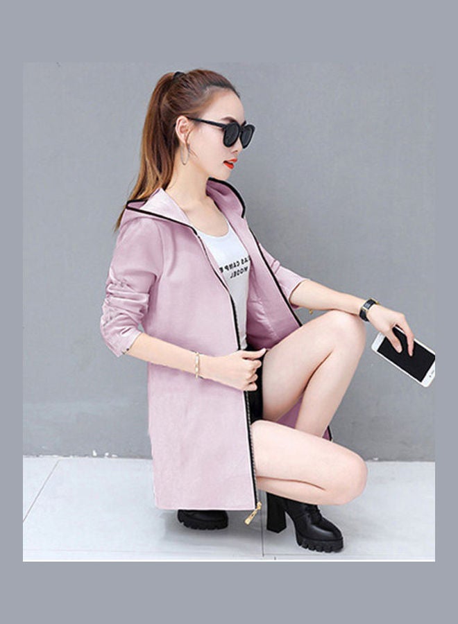Korean Version Jacket Solid Color Pink - Image 5