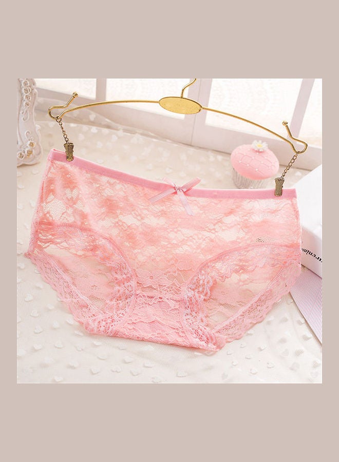 Low Waist Breathable Briefs Hollow Lace Underpants Grey  - Image 5