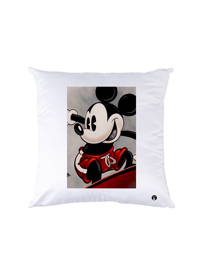 بي بي وسادة نوم مزينة بطبعات أبيض 30x30سم