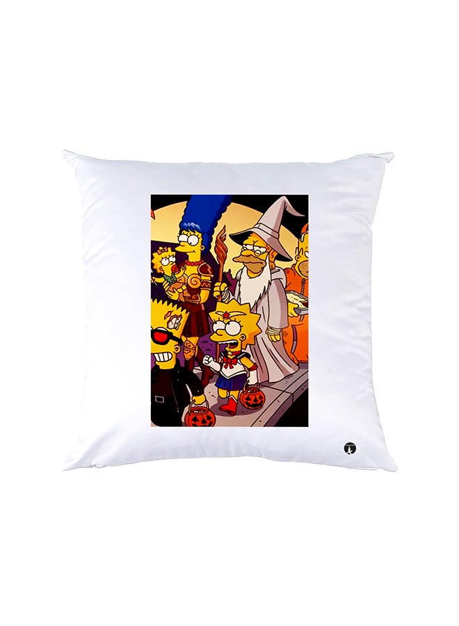 BP Printed Pillow White 30x30cm