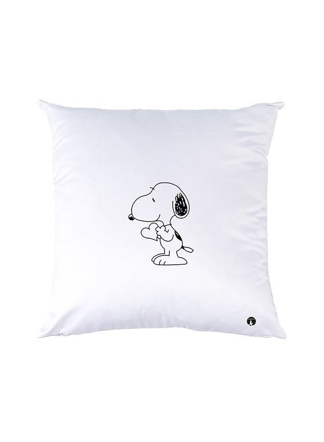 BP Printed Pillow White 30x30cm