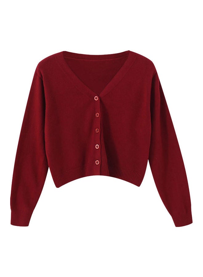 Women Coat Red Wine - Image 1