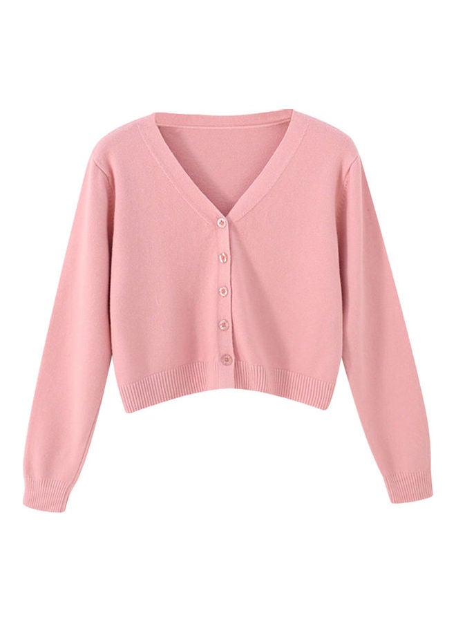 Women Long-sleeve Cardigan Pink - v1608620567/N43120628V_1