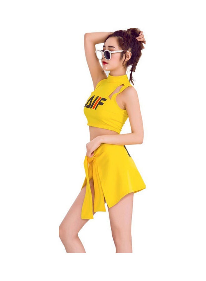Hip Hop Cheerleading Stage Outfits Yellow - Image 2