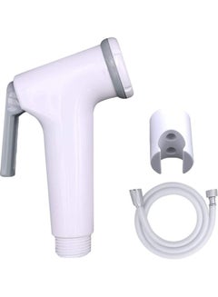 Uni flo Shattaf Bidet Sprayer For Toilet White/Grey 19x4.5x22cm  - Image 1