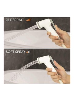 Uni flo Shattaf Bidet Sprayer For Toilet White/Grey 19x4.5x22cm  - Image 3