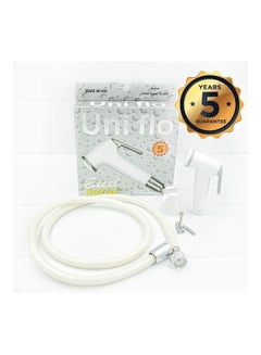 Uni flo Shattaf Bidet Sprayer For Toilet White/Grey 19x4.5x22cm  - Image 5
