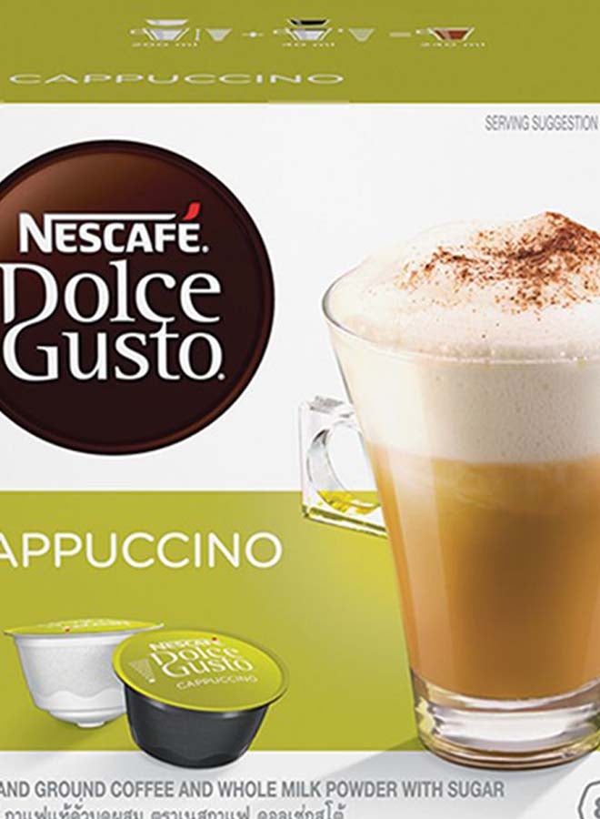 Nescafe Dolce Gusto Cappuccino Coffee 16 Capsules 186.4grams - Image 2