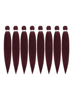 8-Piece Pre-Stretched Braiding Hair Extension Set Brown