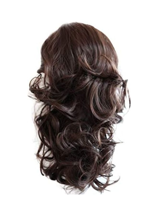 Prettyshop Hairpiece - Voluminous Heat-Resisting Ponytail Extension Dark Brown 14inch - Image 1