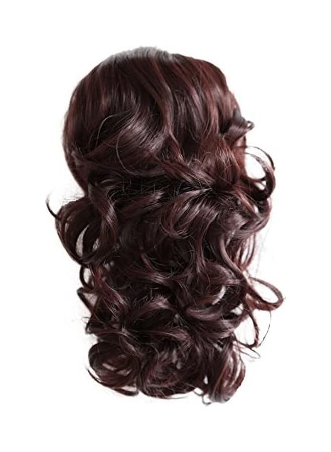 Prettyshop Hairpiece Voluminous Heat-Resisting Ponytail Extension Dark Brown 14inch 