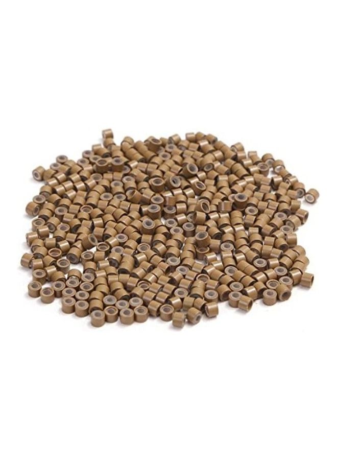 Neitsi 1000-Piece Bonded Tipped Hair Extension Micro Beads Set Brown