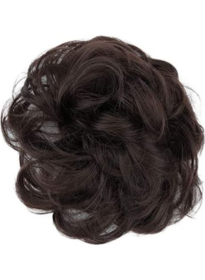 Prettyshop Hairpiece Ribbon Ponytail Extensions Wavy Messy Black 8.11inch 