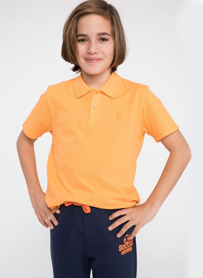 ديفاكتو تيشيرت بولو كاجوال برتقالي - Image 1