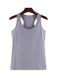 Soft Cotton Knitted Sleeveless Vest Grey