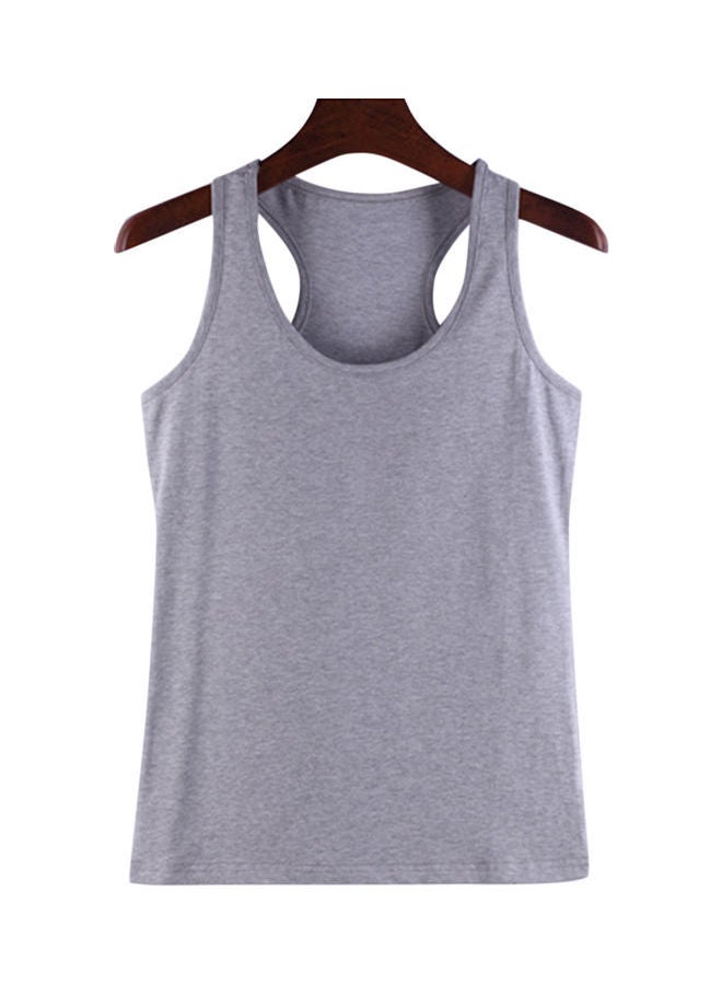 Generic - Soft Cotton Knitted Sleeveless Vest Grey - Image 1