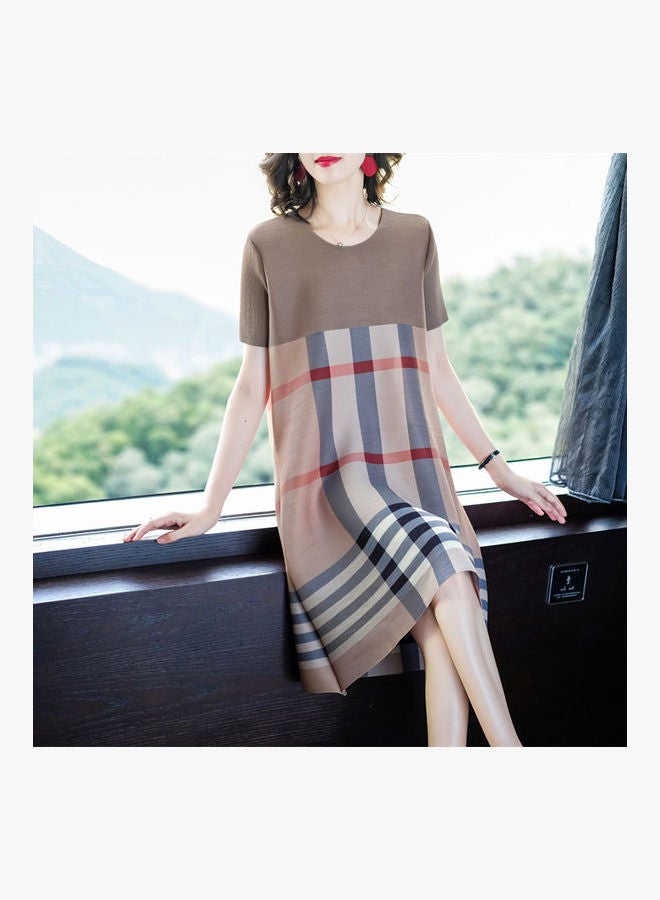 Simple Style Short-Sleeve Skirt Multicolour  - Image 3