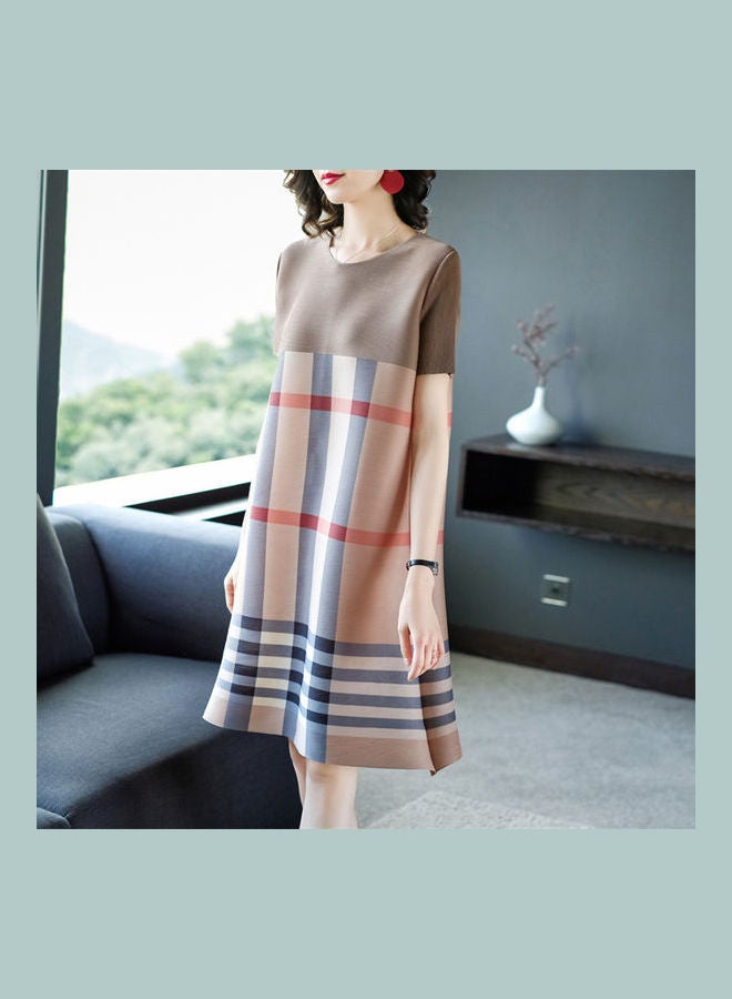 Simple Style Short-Sleeve Skirt Multicolour  - Image 4