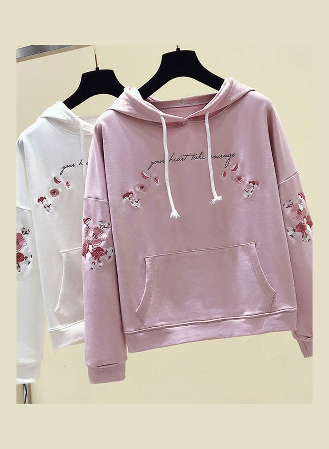 Sweater Loose Slim Hooded Pink - Image 3