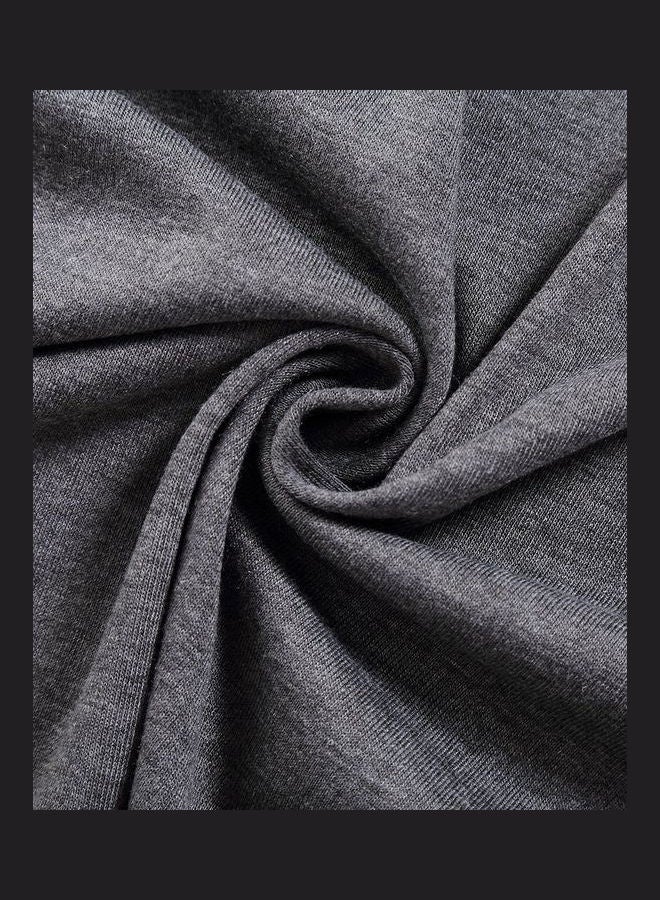 Large Size Hoodie Coat Dark Grey - Image 5