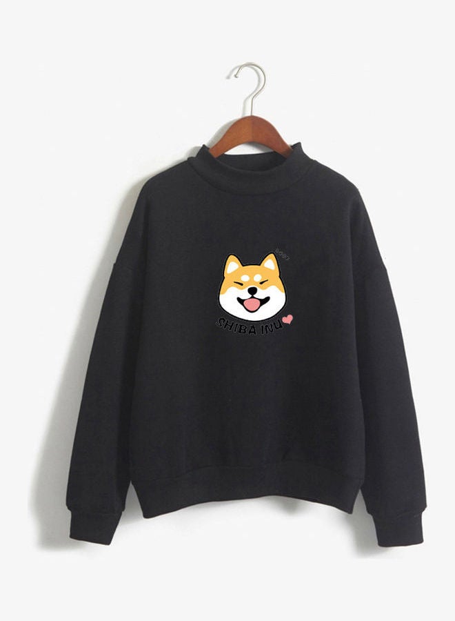 Thickening Cartoon Dog Printed Tops Red  - Image 4