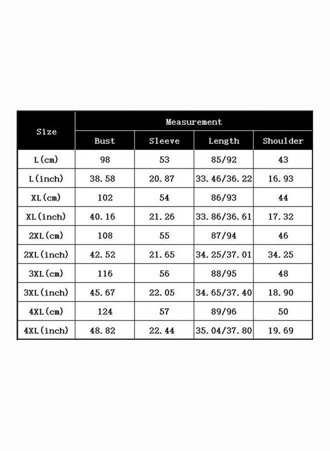 Fashion Vertical Stripe Mid-Length Loose Long Sleeve Shirt White - Image 2