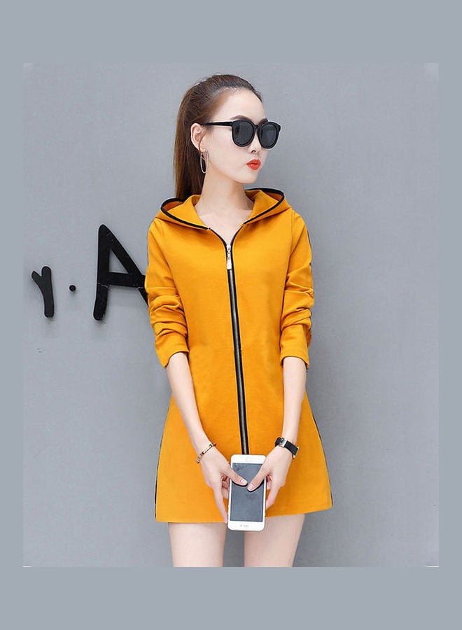 Couple Women Lady Coat Shirt Yellow - Image 1