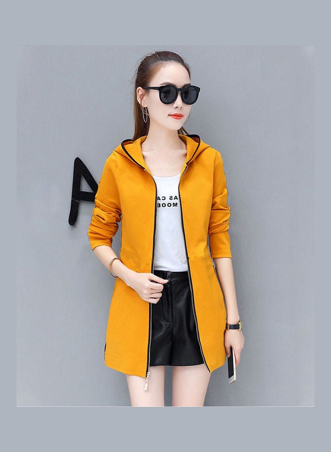 Couple Women Lady Coat Shirt Yellow - Image 2