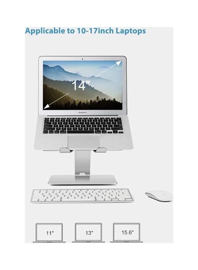 تيكنو ماونتس حامل الكمبيوتر المحمول Rising Notebook Air Cooled Laptop Desktop Support حامل كمبيوتر محمول قابل للطي مقاس 9.7-15.6 بوصة  - Image 4