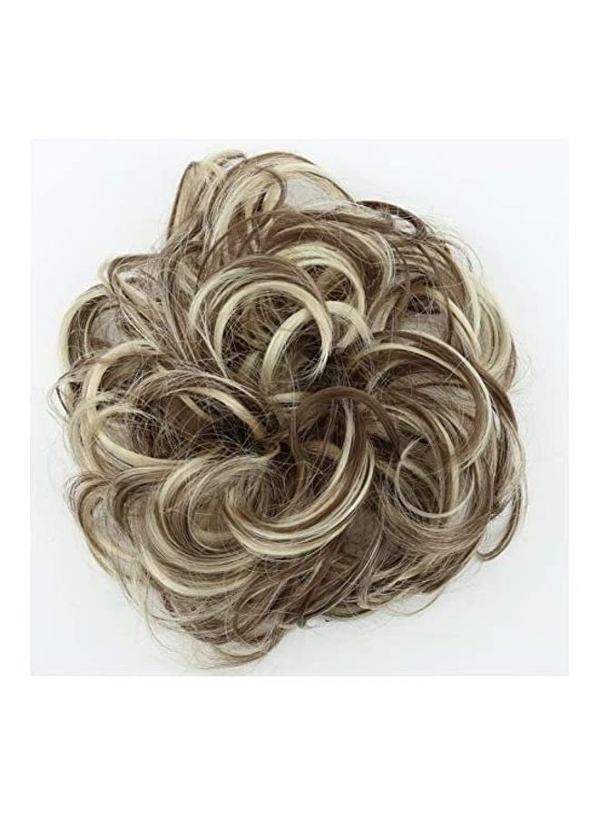 Prettyshop Hairpiece Hair Rubber Scrunchy Messy Bun Light Brown 8.11inch 
