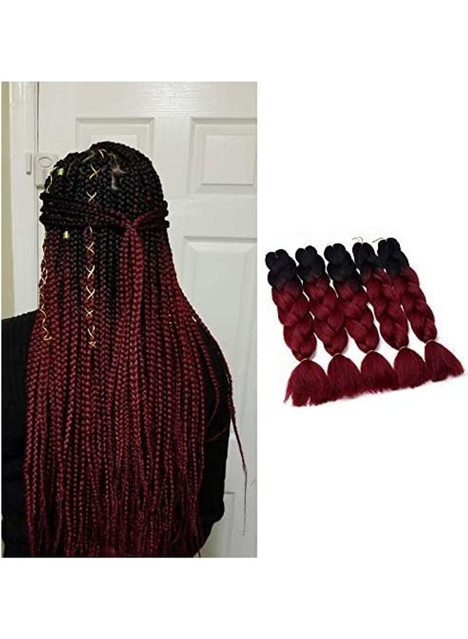 WIGENIUS Ombre Braid Hair Extensions Multicolour 12.68inch
