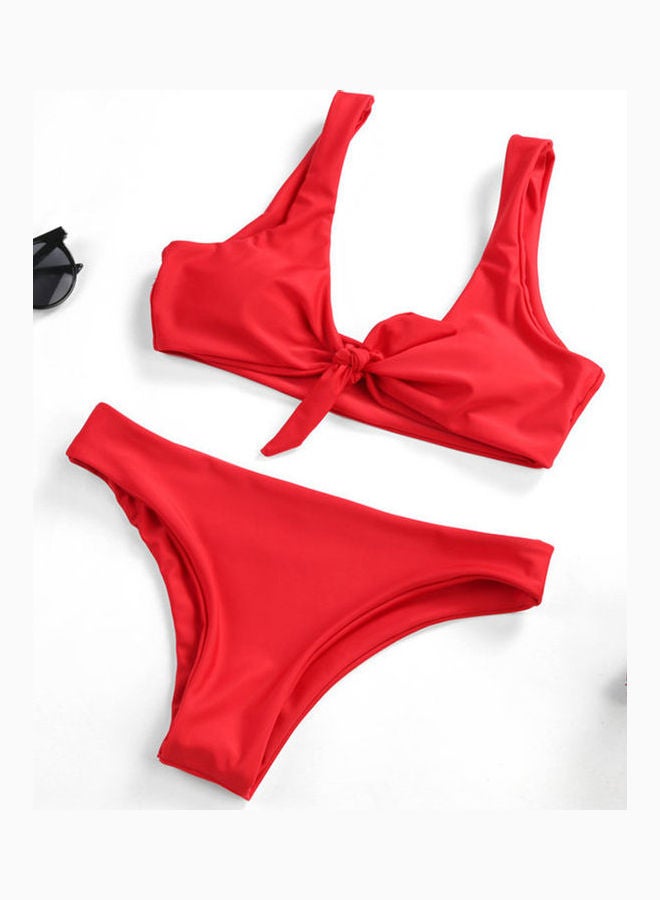 Bowknot Swimsuit Set Pink - Image 2