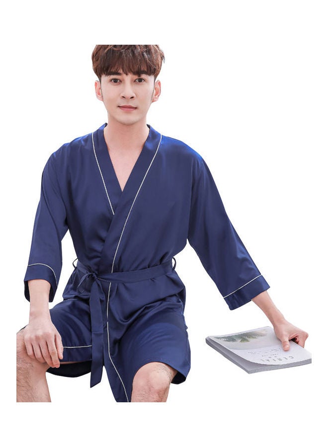 Generic Simple Short Sleeve Nightdress Navy Blue  - Image 1