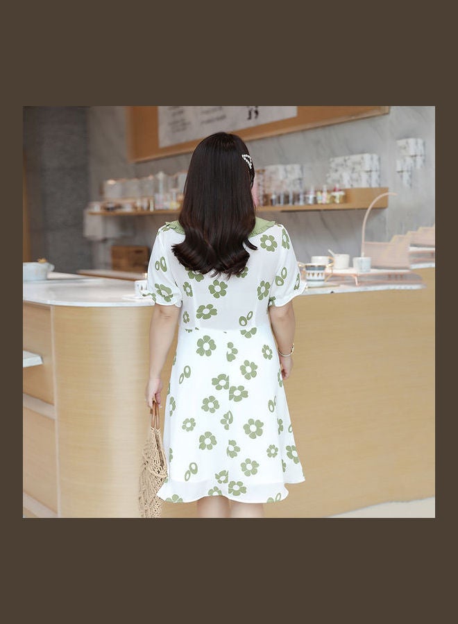 Peter Pan Collar Dress Green - Image 3