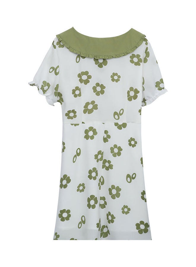 Peter Pan Collar Dress Green - Image 5