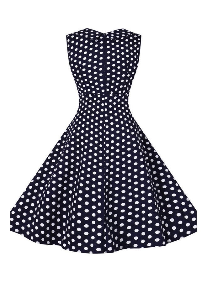 Sleeveless Dress Blue Dots - Image 2