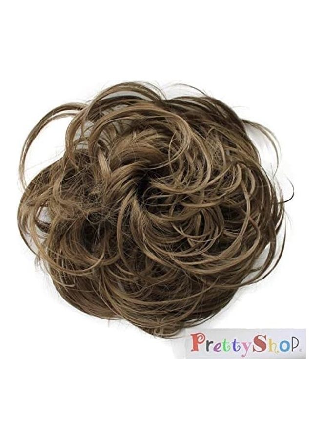 Prettyshop Hairpiece Scrunchie Bun Up Do Hair Ribbon Ponytail Brown 8.11inch 