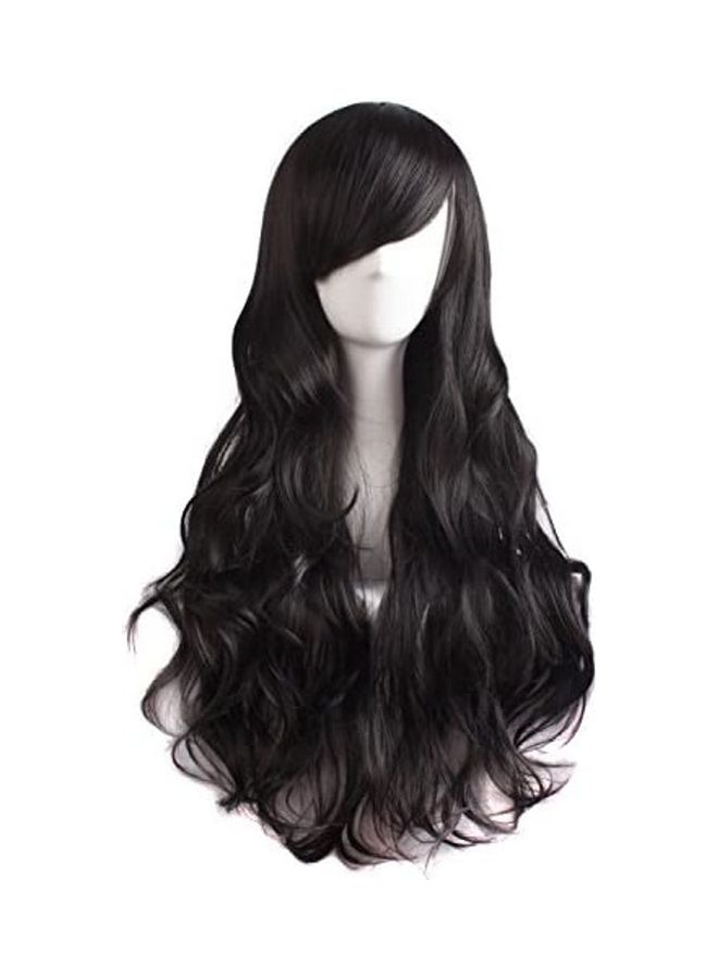 Long Curly Full Hair Wig Black 7.2inch - v1608631323/N43259021A_1