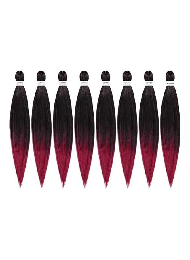 Difunee 8-Pack Of  Pre-Stretched Braiding Hair multicolour 22inch 