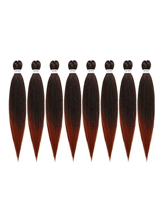 Difunee Pack Of 8 Ombre Pre Stretched Braiding Hair Extensions Brown 16inch 