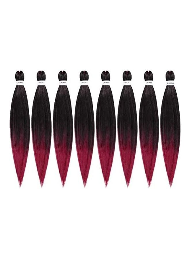 Pack Of 8 Ombre Pre Stretched Braiding Hair Extensions Multicolor 16inch - v1608631329/N43262679A_1