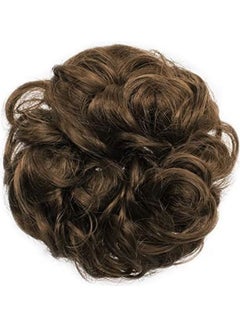 Ladies Synthetic Wavy Curly Hair Bun Extension Brown 5inch - v1608631332/N43259073A_1