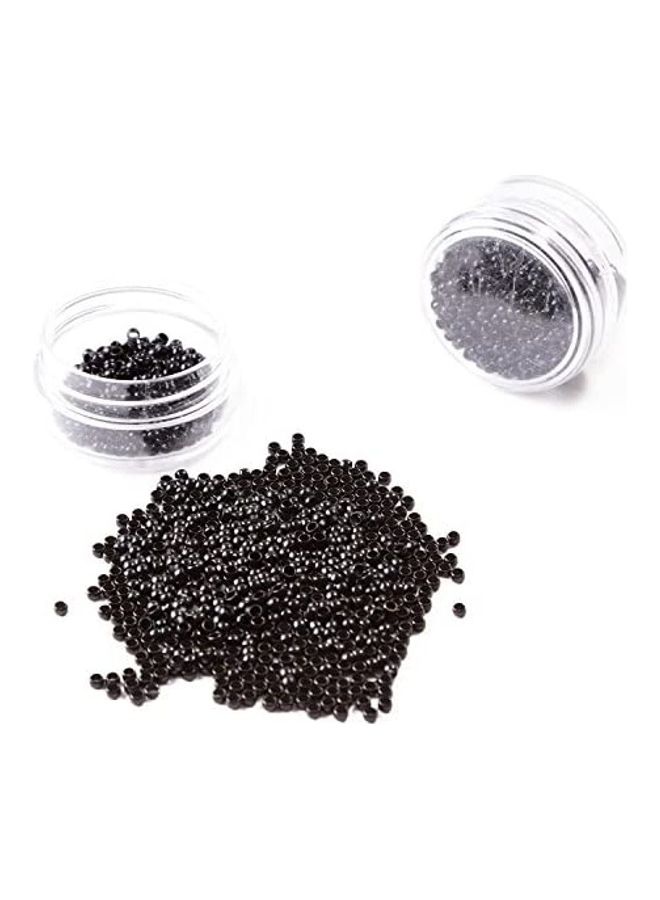 Neitsi 500 Piece Non Silicone Nano Rings Beads Black 2.8inch