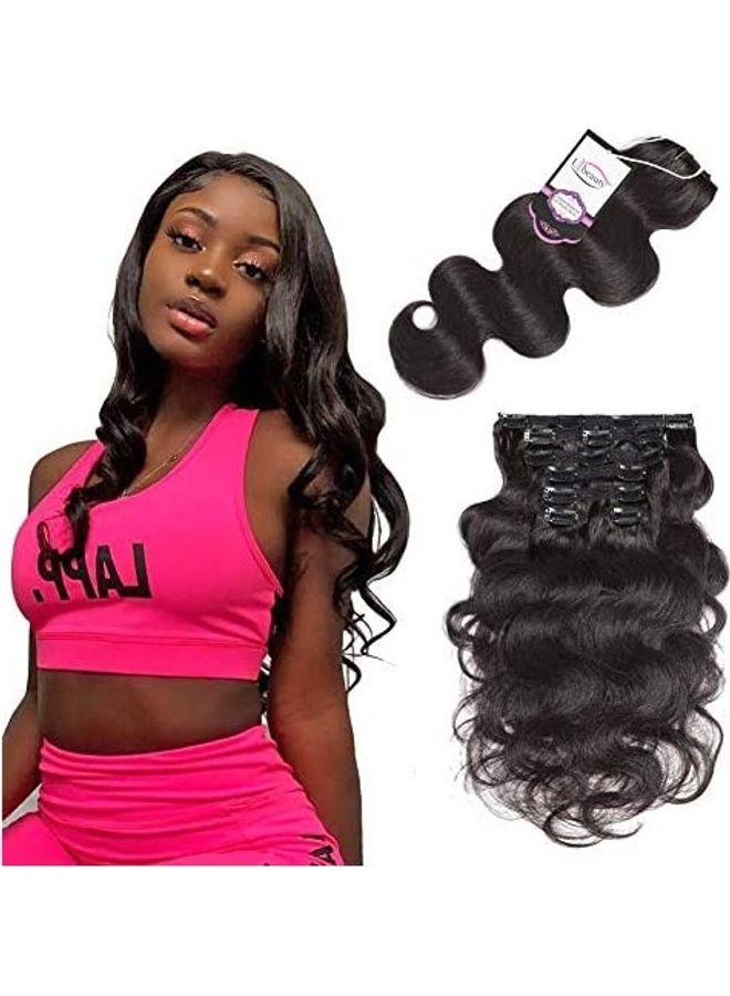 7 Piece Body Wave Remy Clip in Hair Extensions Black 16inch - v1608631337/N43259586A_1