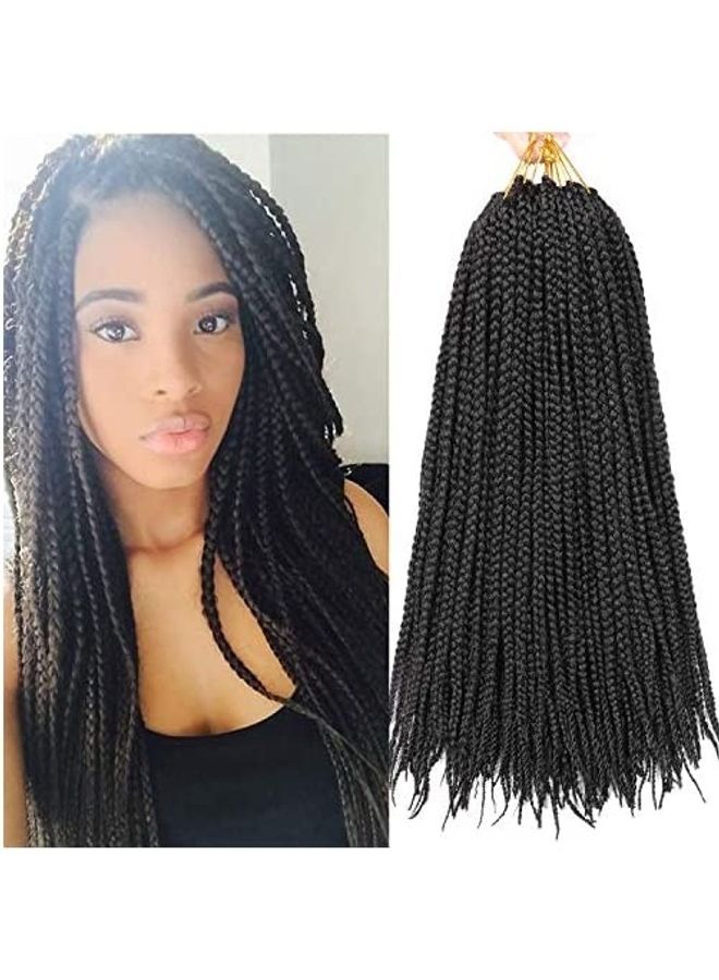 XCHSLB 7 Packs Medium Box Braids Crochet Hair Extensions Multicolour 18inch