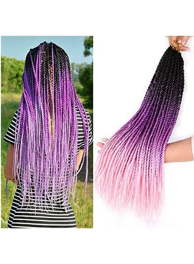 Bellqueen - 3packs Senegalese Twist Hair 22 inchesKanekalon Ombre Braiding Hair Extensions Micro Twist Crochet Braids 20 Multicolor 10.2inch - Image 1