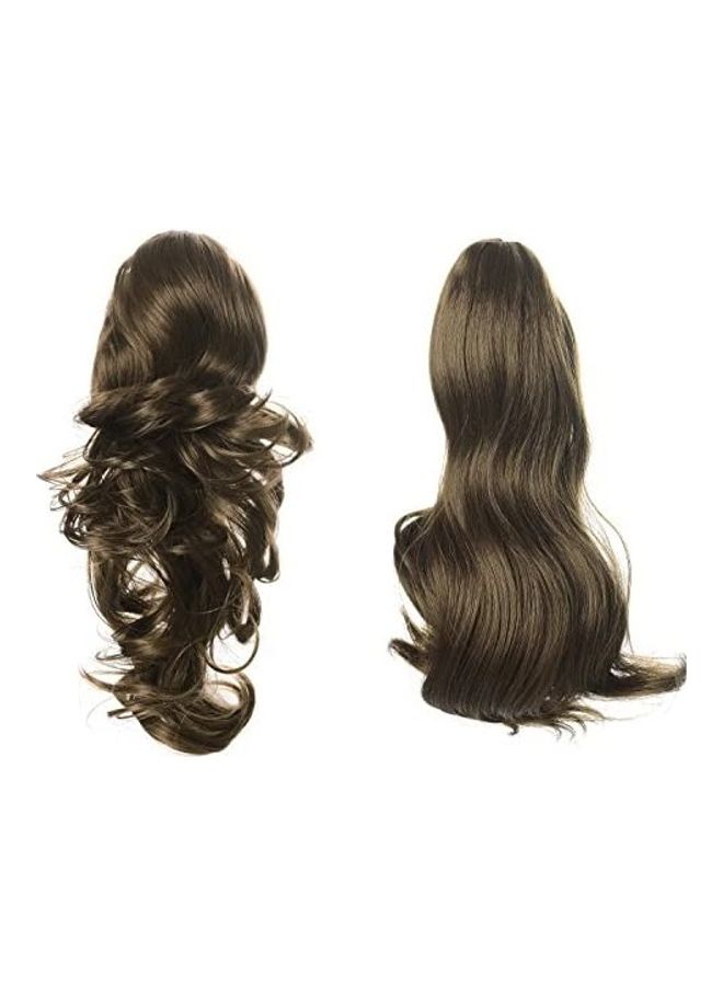Synthetic Fiber Curly Ponytail Hair Extension Brown 5inch